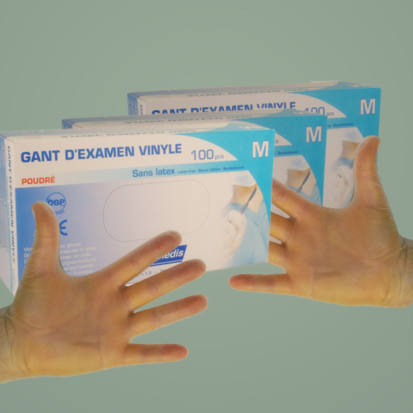 γάντια βινυλίου με ταλκ