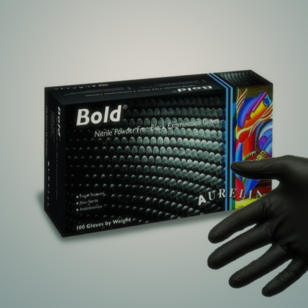 Γάντια Νιτριλίου χωρίς ταλκ μαύρα Aurelia Bold