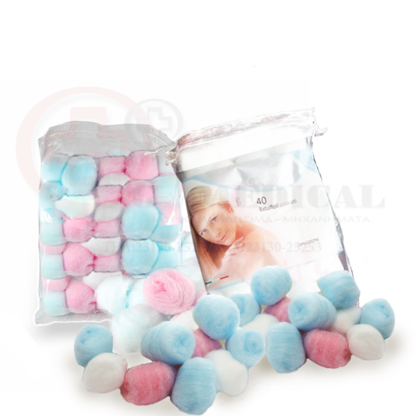 βαμβάκι μπουκιές χρωματιστές