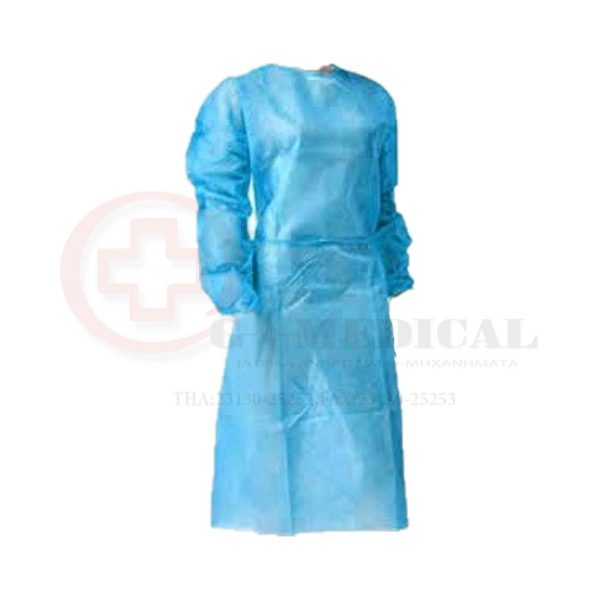 εξεταστική ρόμπα non woven γαλάζια